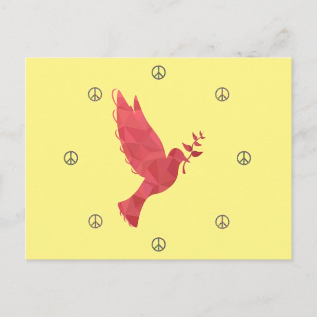 Dove and Peace Signs Postcard (Front)