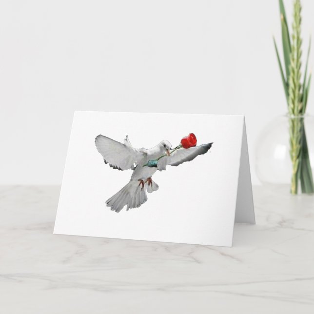 Dove and Rose Card (Front)