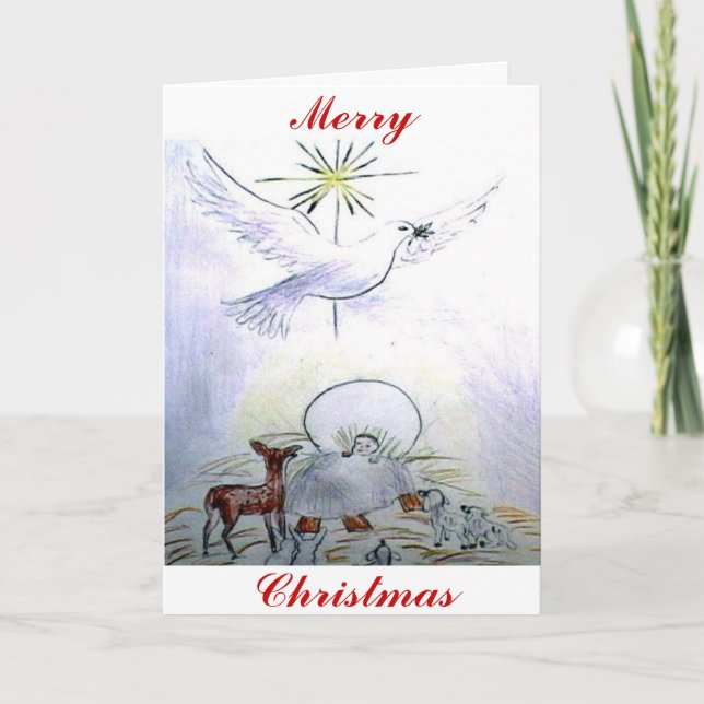 Dove baby jesus holiday card (Front)