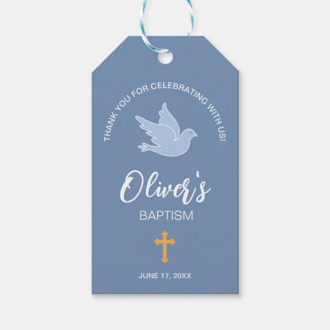 Dove baptism gift tags (Front)
