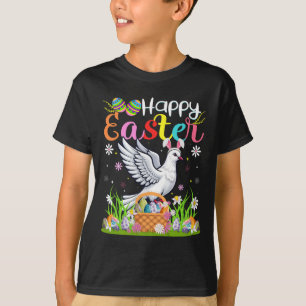 Dove Bird Happy Easter Egg Hunt Bunny Ear Dove Eas T-Shirt