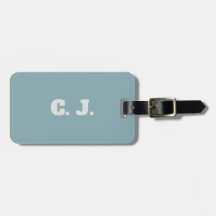Dove Blue Personalised Luggage Tag