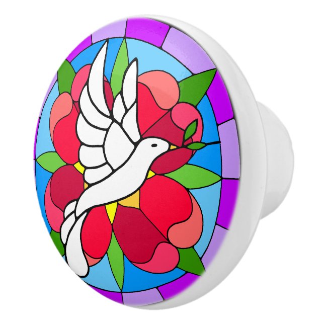 Dove Ceramic Knob (Right)