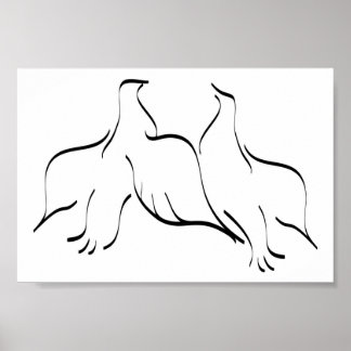Dove Couple Clipart Poster