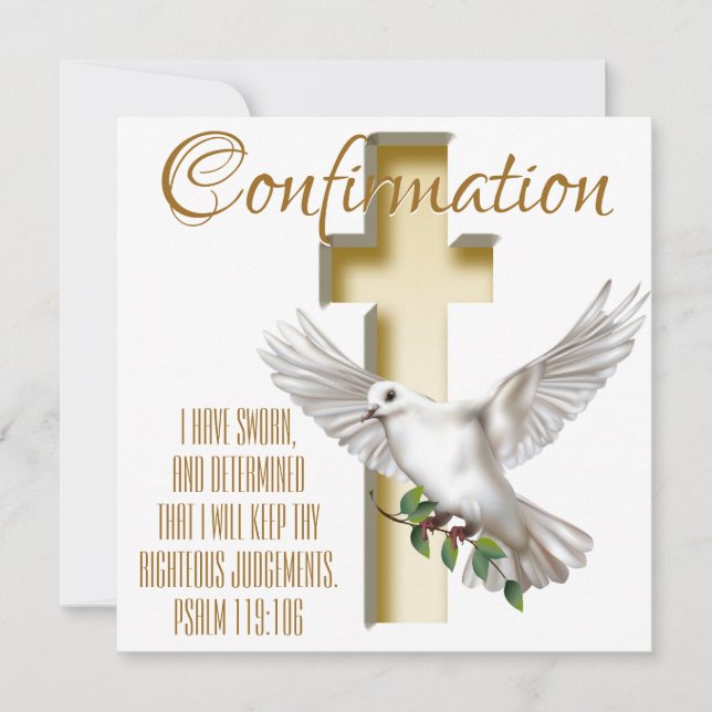 Dove Cross Confirmation Card (Front)