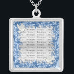 Dove Custom Square Silver Necklace<br><div class="desc">Personalise this pretty necklace to have as wedding favours at your wedding reception or to have one yourself as a remembrance of your special day. This necklace is also the perfect gift for the bride at her bridal shower. Personalise by adding your photo.</div>