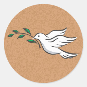 Dove designs classic round sticker