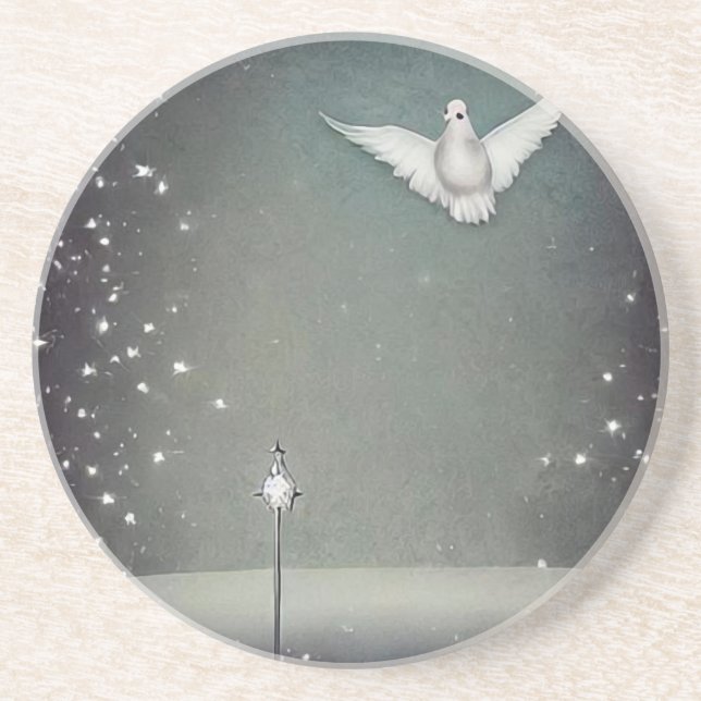 Dove & Diamond Streetlight Coaster (Front)