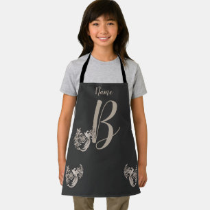 Dove Elegant Monogram Initial B Personalised Apron