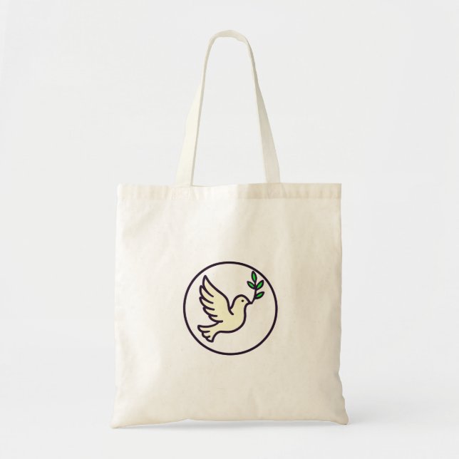 Dove Emblem Tote Bag – Peace, Simplicity & Style (Front)