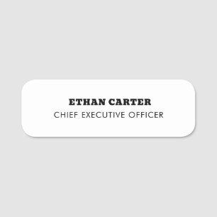 Dove Grey Chic Minimal Modern Identity Name Tag