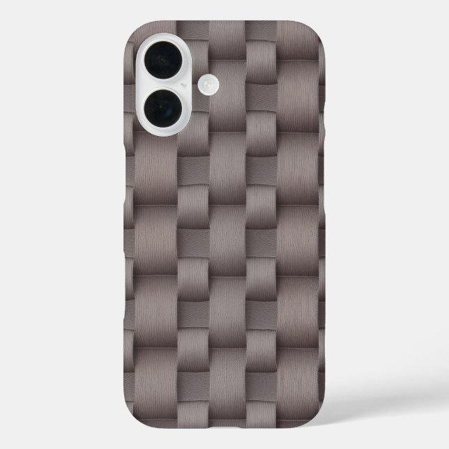 Dove Grey & Dusty Rose Silk Weave Texture Pattern  Case-Mate iPhone Case (Back)