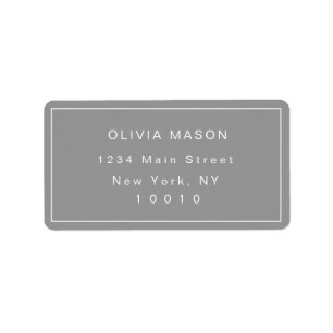 Dove Grey Simple Modern Chic Return Address Label