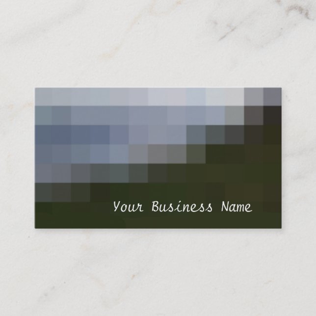 Dove Grey, Slate, Black Abstract Business Card (Front)