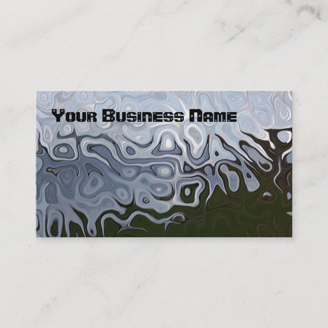 Dove Grey, Slate, Black Abstract Business Card (Front)