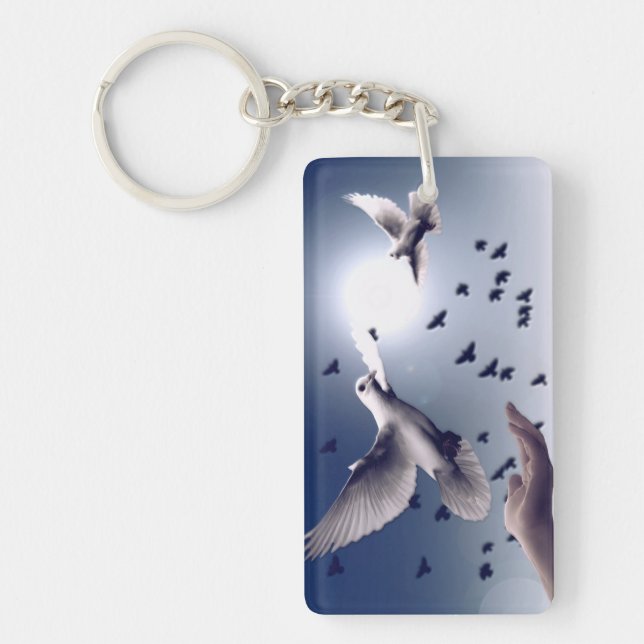 Dove Hand Trust Key Ring (Front)