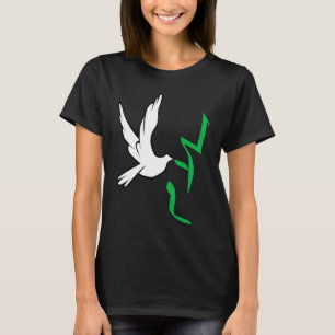 Dove Holding The Word Salam Peace In Arabic World T-Shirt