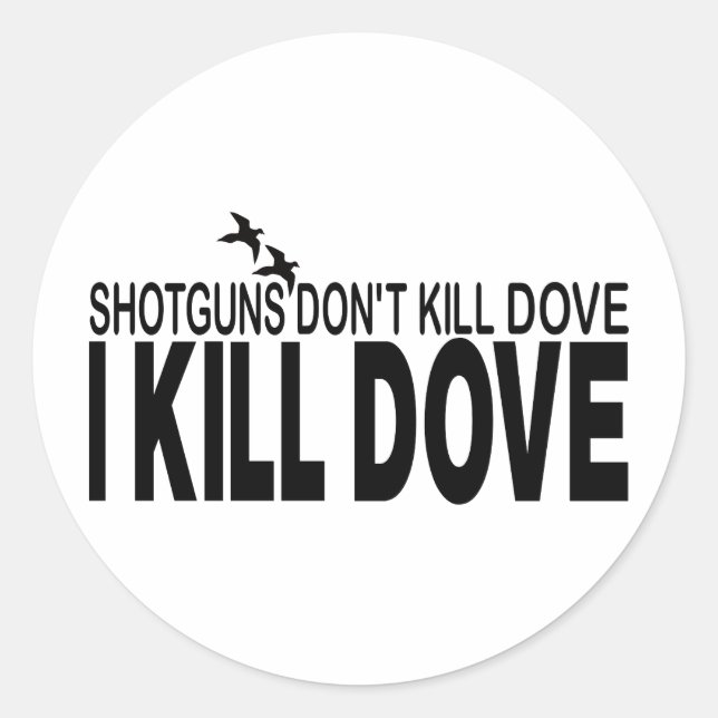 DOVE HUNTING CLASSIC ROUND STICKER (Front)