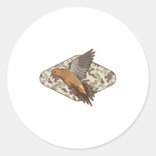 Dove Hunting Old Camo Hunter Camouflage Men Dad Gr Classic Round Sticker
