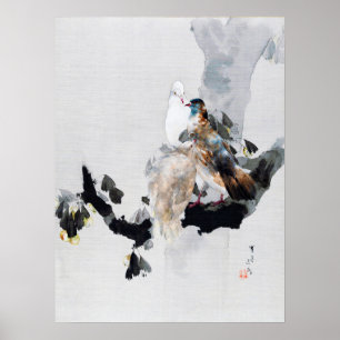 Dove in a Tree, Watanabe Seitei Poster