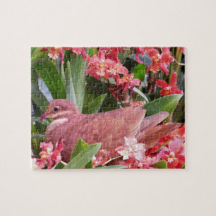 Dove in Flowers Jigsaw Puzzle