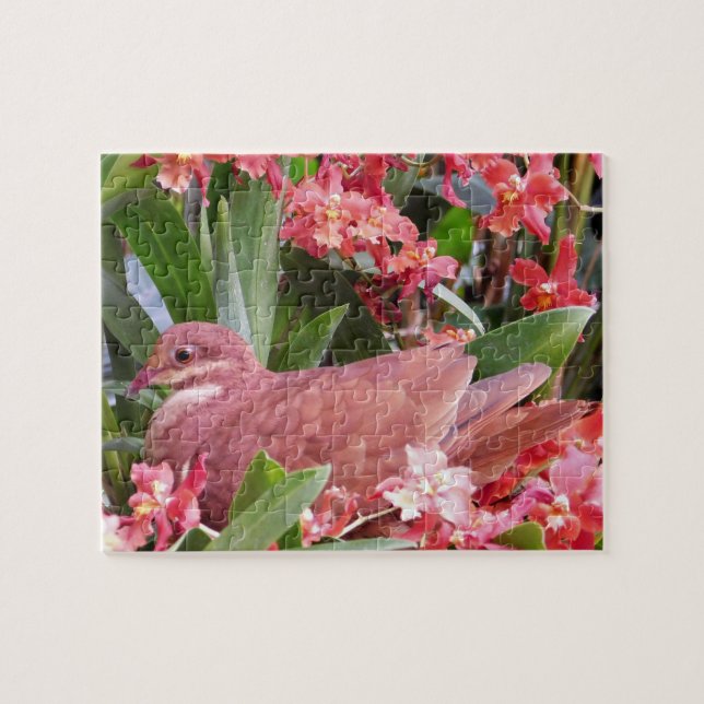 Dove in Flowers Jigsaw Puzzle (Horizontal)