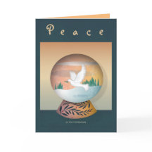 Dove in Snow Globe holidays card