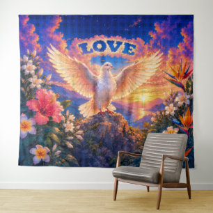 Dove Love Above All Tapestry