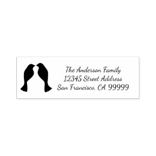 Dove Love Birds - Self Inking Address Stamp