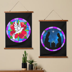 Dove & Nativity Hanging Tapestry