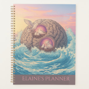 Dove Nests on Rock Brain Amid Great Waves Planner