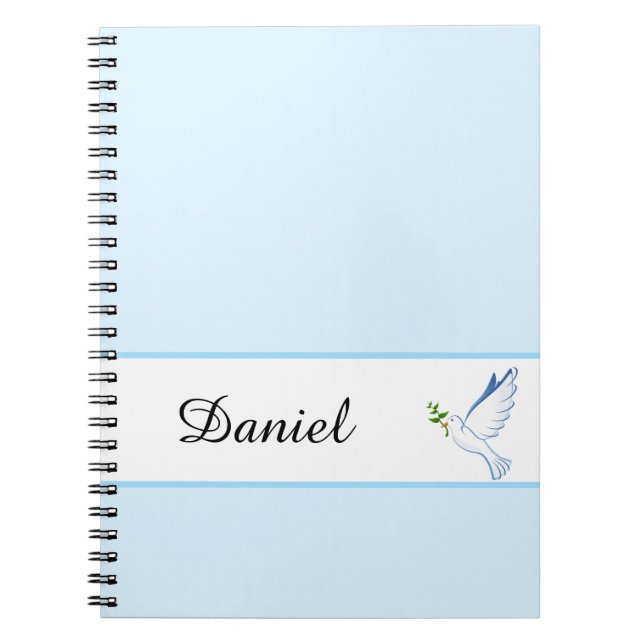 Dove Notebook-Custom Name Notebook (Front)