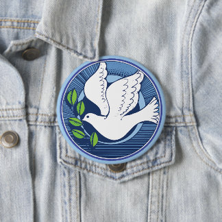 Dove of Peace 10 Cm Round Badge