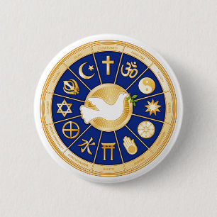 Dove of Peace 6 Cm Round Badge