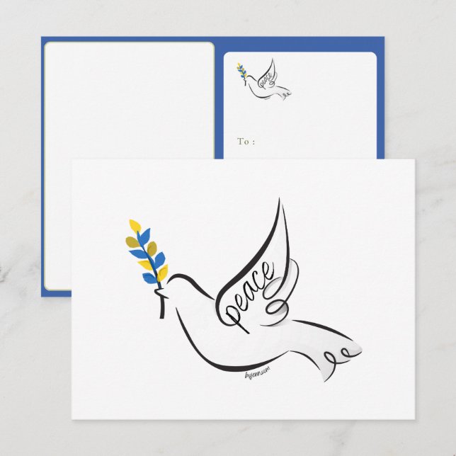 Dove of Peace announcement and save the date (Front/Back)
