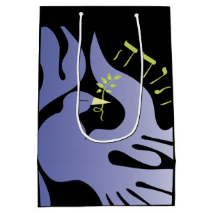 Dove of Peace Bat Bar Mitzvah Thank You Gift Card Medium Gift Bag