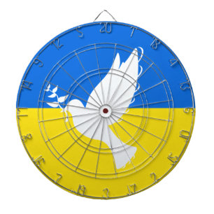 Dove of Peace - Blue and Yellow Dartboard - Peace 