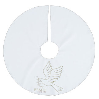 Dove of peace brushed polyester tree skirt