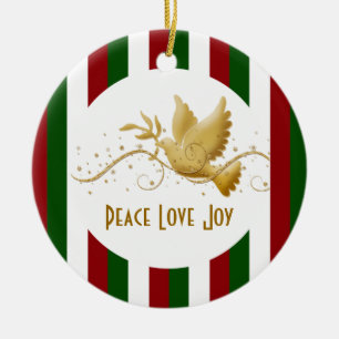 Dove of peace Christmas Ceramic Tree Decoration