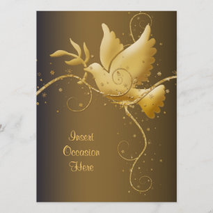 Dove of peace Christmas Invitation
