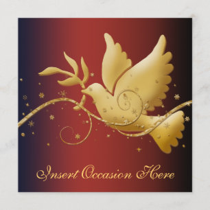 Dove of peace Christmas Invitation