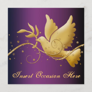 Dove of peace Christmas religious Invitation