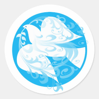 Dove of Peace Classic Round Sticker