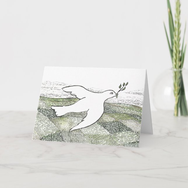 Dove of Peace - colour Holiday Card (Front)
