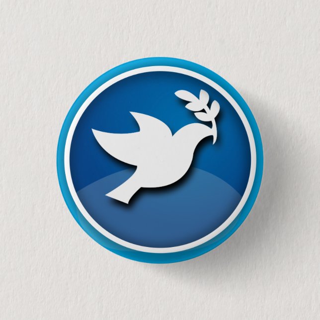 Dove of Peace Design - 3 Cm Round Badge (Front)