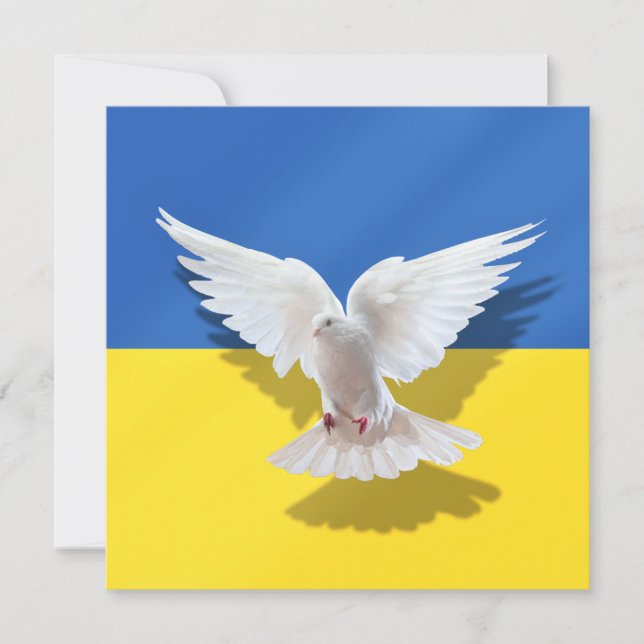 Dove of Peace - Flag of Ukraine - Freedom - Peace  (Front)