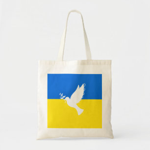 Dove of Peace - Flag of Ukraine - Freedom - Peace Tote Bag