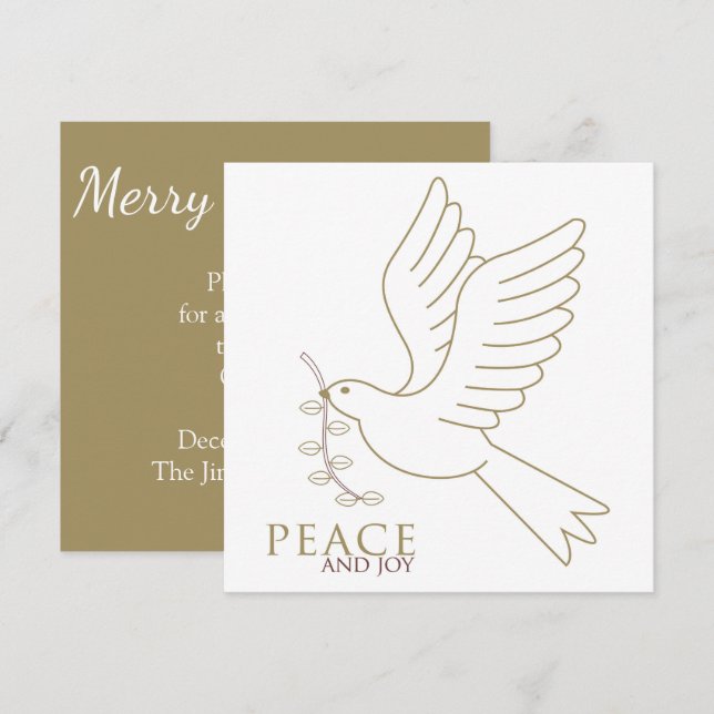 Dove of peace invitation (Front/Back)