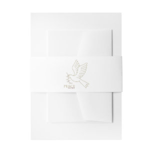 Dove of peace invitation belly band