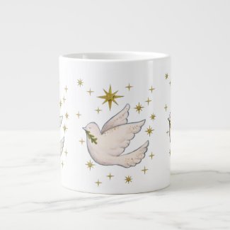 Dove of peace large coffee mug